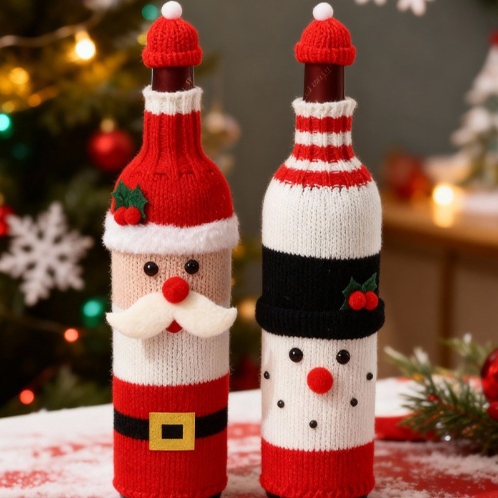 Knitted Wine Bottle Cover Elk  - đánh giá và giá Wine Beer Hat
